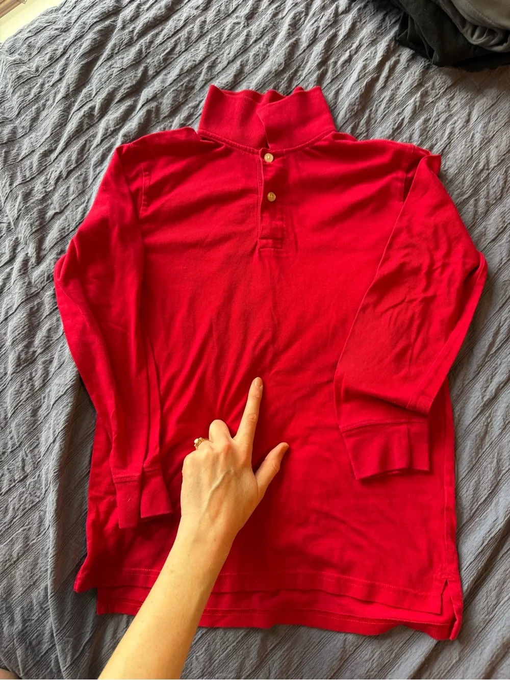 The Children's Place Red long sleeved polo Size L 10/12